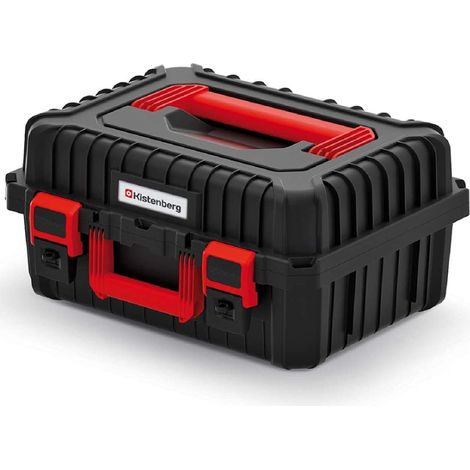 HEAVY Toolbox - Caja de herramientas (asas ergonómicas, cierres de sujeción, estructura de pared reforzada, 445 x 360 x 216 mm), color negro (1/6)