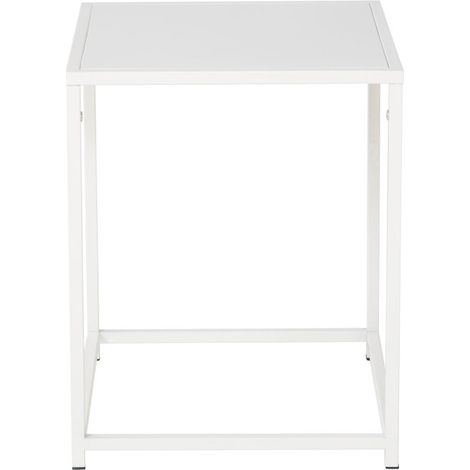 Table d'Appoint en Métal "Staal" 45cm Blanc (1/5)