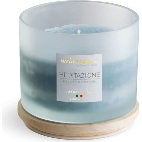 Candela profumata naturali Meditazione - Rose e More selvatiche  380 gr - collezione Amati (1/4)