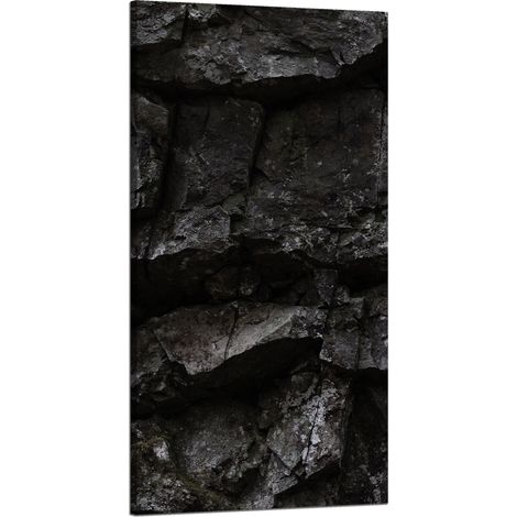 Leinwanddruck Natur Schwarze Felsen 60x120 cm