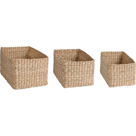 ANDREA HOUSE AX73140 Set de 3 cestas de organización de fibra natural - ref: AX73140