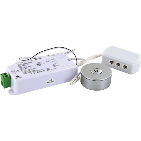 Interrupteur radio avec télécommande - Décor : Aluminium - Diamètre : 32 mm - Epaisseur : 20 mm - Largeur : 37 mm - Longueur : 96 mm - VOKIL