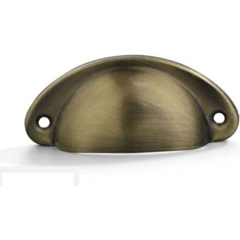 Bronze brossé-Poignee de meuble cuisine, 20 pièces poignée meuble, bouton de meuble, poignet meuble, poignee de meuble cuisine en fer courbé pour décorer des coiffeuses, des tiroirs, des meubles (1/4)