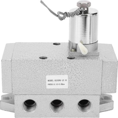 Électrovanne pneumatique G3/8 po, 2 positions, 5 voies, commande électrique simple K25DH-10 HAC220V (1/4)
