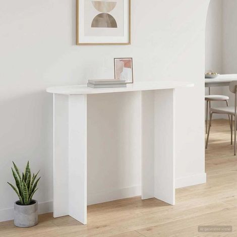 vidaXL Tavolo consolle Bianco 100 x 39,5 x 75 cm Legno