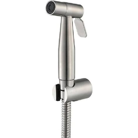 Pulvérisateur de bidet portatif avec crochet pour réservoir d'eau et tuyau de douche télescopique flexible en ABS de 150 cm pour salle de bain, douche, nettoyage des couches, bain des animaux (1/4)