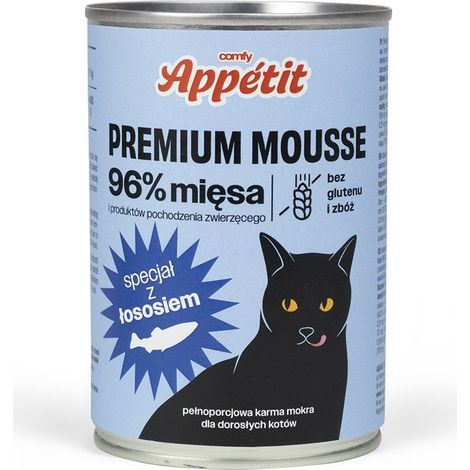 Alimento umido per gatti adulti Comfy Appetit Premium in mousse al salmone, 400 g (1/2)
