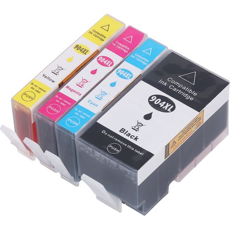 Cartouche d'encre noire et couleur 4 pièces - Noir Cyan Magenta Jaune, compatible OfficeJet Pro 6970