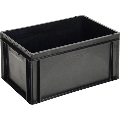 FRANKEL kaiserkraft, Bac gerbable ESD, PP, noir, L x l x h