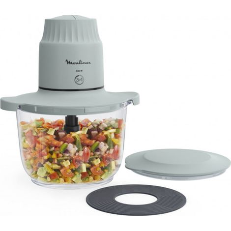 Moulinex Choppeo DJ603110 hachoir électrique 1 L 500 W Gris, Transparent