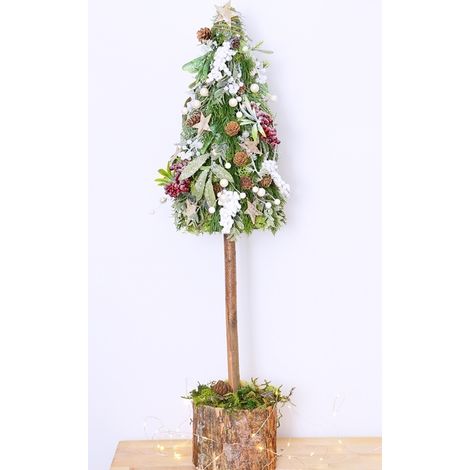 Rama de olivo con efecto hielo y cristales, 40 cm (1/4)