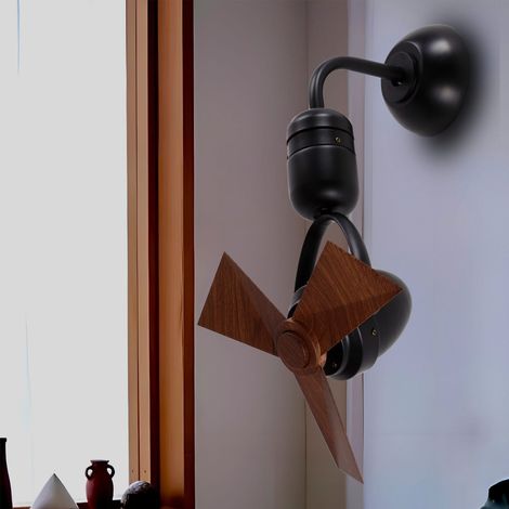 Mini Ventilateur de Plafond 36 cm Oscillant avec Télécommande, Ventilateur Mural DC, 6 Vitesses, Grand Débit d'Air pour Cuisine, Bureau, Couloir et Bar (1/5)