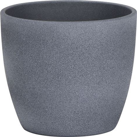 Scheurich Übertopf Serie 920 Ø 14 x 12,1 cm dark stone Blumentöpfe & Übertöpfe