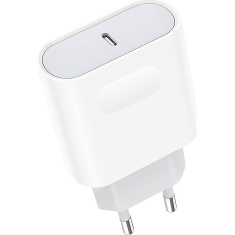 Chargeur Rapide 25W USB C pour iPhone 17/16/15 Pro Max Plus/14 13/12/11/ SE/X/XS/XR/iPad Air, Samsung Galaxy S26/S25/S24/A53/Note 20,Google Pixel,Prise Secteur Adaptateur Type C Embout Bloc USB-C (1/5)