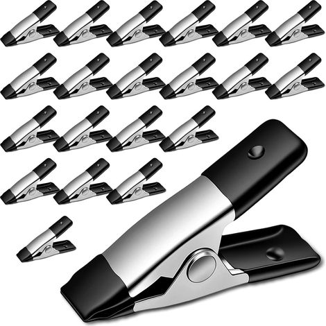 Set mit 20 Mini-Federklemmen – Kleine Metallfederklemmen – Für Holzarbeiten, DIY-Projekte, Fotostudios, Camping, Hintergründe (1/5)