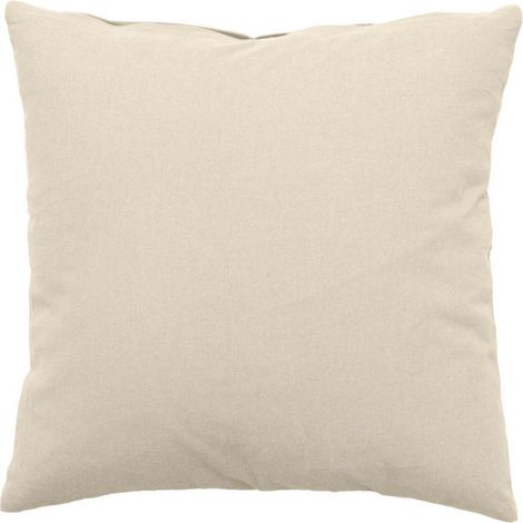 Coussin Déco Uni Déhoussable "Panama" 40x40cm Écru