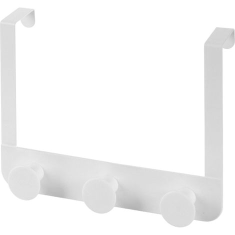Gancio bagno triplo in acciaio e plastica bianco tondo Fiore (1/3)