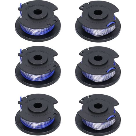 Paquete de 6 recambios para cabezales de hilo de desbrozadoras Ryobi de 18V, 24V y 40V --Crezuo