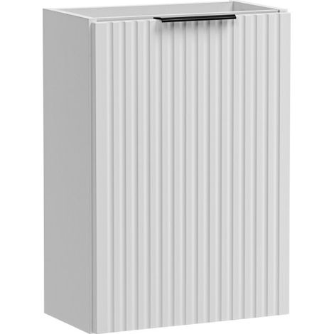 Mobile da bagno NOXERA – Con cesto per la biancheria – Colore bianco opaco – 40 cm – Da appendere