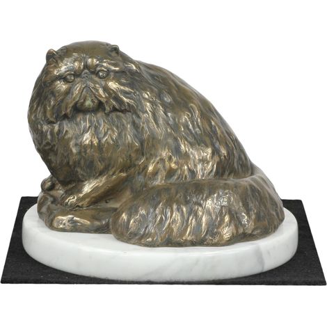 Estatuilla de gato persa, figura de mármol blanco, trofeo para exposición de perros de Art-Dog (1/5)