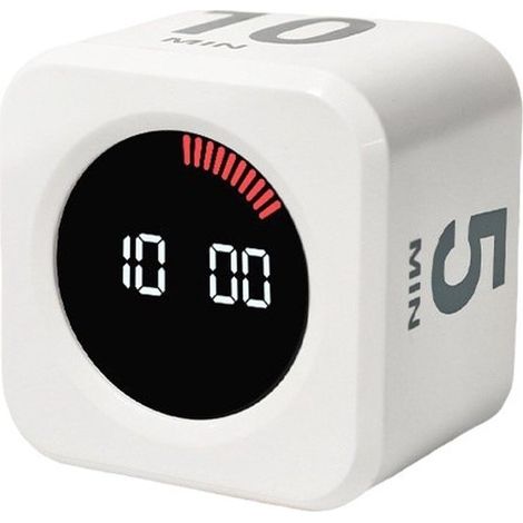 Timer per pomodori - Timer da tavolo - Timer per il tempo - Timer da cucina - Timer - Timer silenzioso rotante - Gestore visivo del tempo - Timer dinamico da cucina (1/5)