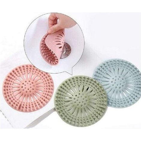 Bonde de douche tubulaire en silicone durable et flexible pour baignoire, idéale pour salle de bain, cuisine, sol, (1/4)