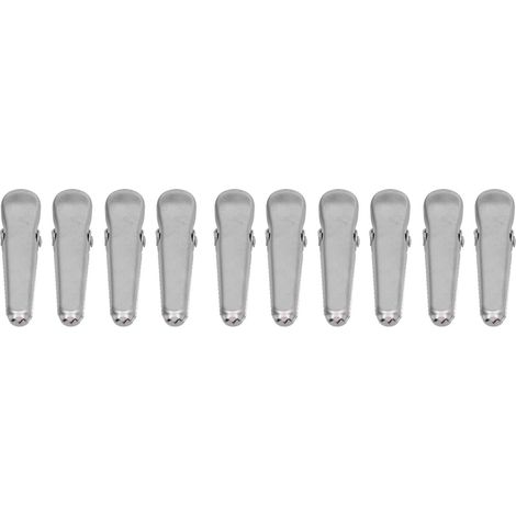 Lot de 10 pinces de fermeture en acier inoxydable pour sachets de café et autres aliments - Outil de cuisine multifonctionnel - 8 cm (1/5)