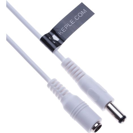 Câble d'extension d'alimentation DC 2.1mm / 5.5mm Mâle à Prise Femelle Connecteur 3m Adaptateur de Cordon CCTV Compatible avec CCTV Security Camera, IP Camera, DVR Standalone, LED Strip, Moniteurs (1/5)