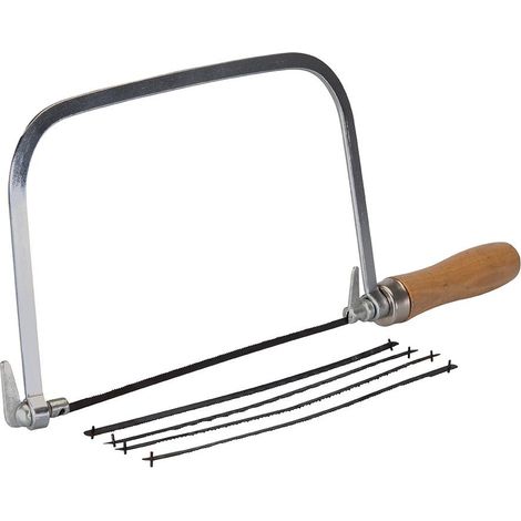 Laubsäge mit 5 Sägeblättern 170 mm