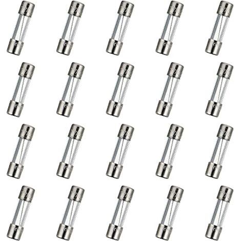 T7AL250V 20 pièces 5x20mm fusible en verre à fusion lente 7A 250V 0.2 x 0.78 pouces fusible à retardement (1/4)