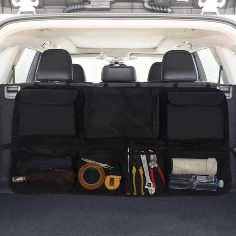Sac de rangement pour coffre de voiture - Pliable - Avec 8 poches et sangles reglables (1/5)