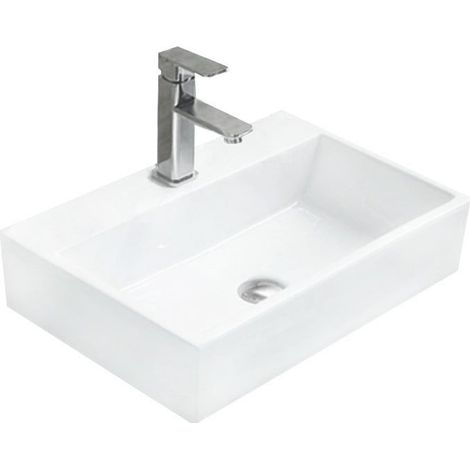 Mexen Paula lavabo de comptoir 53 x 36 cm, Blanc - 21935300 (1/2)