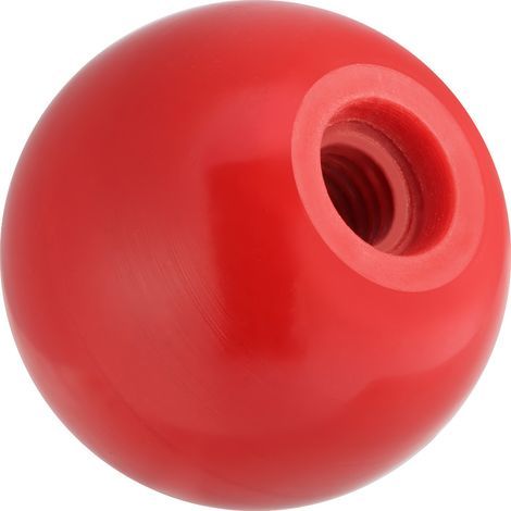 10 poignées à boule rondes en plastique universelles pour tours, tracteurs et machines (rouge AM825) (1/5)