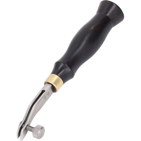 Outil à chanfreiner bord cuir 0.5mm réglable manche bois confortable taille-bordure cuir (1/5)