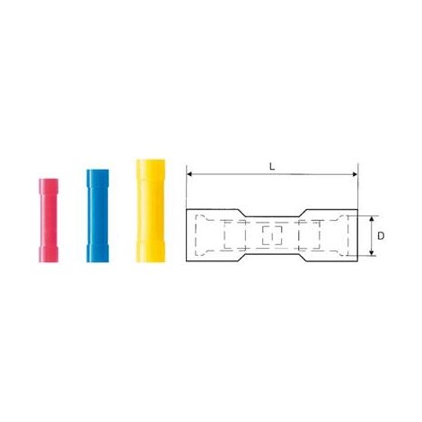 Weidmüller 9200500000 Stoßverbinder 1.5 mm² 2.5 mm² Vollisoliert Blau 100 St. (1/2)
