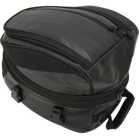 Sacoche arrière moto imperméable PU 10L sac à dos siège passager bagagerie universelle équipement motard (1/5)