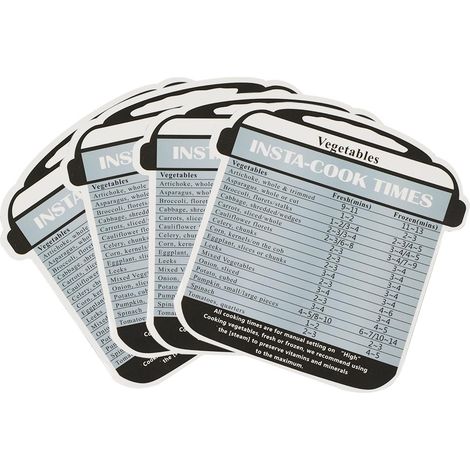 Tableau De Cuisson Magnétique Pour Autocuiseur - Guide Temps Légumes Riz Légumes Secs - Ensemble 3 Pièces (1/5)