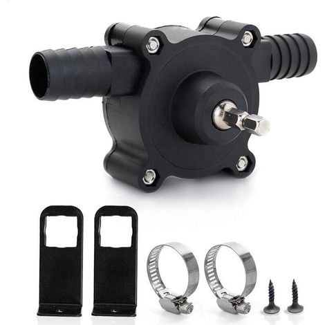 Elektrische Bohrmaschinenpumpe, Mini-Wasserpumpe, handgeführte elektrische Bohrmaschinenpumpe, tragbare selbstansaugende Pumpe, Haushaltsbohrmaschinenpumpe, kleine Wasserpumpe für Haus und Garten, 6,3 (1/4)