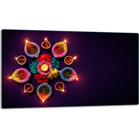 Glasschild Schneidebrett 52x30 Blumen (1/5)