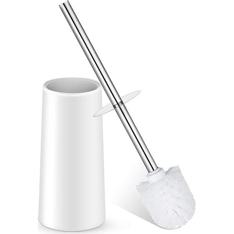 Brosse de toilette et support, brosse de toilette avec manche en acier inoxydable, poils résistants, brosse de toilette dissimulée pour le nettoyage des toilettes-AquaForge (1/5)