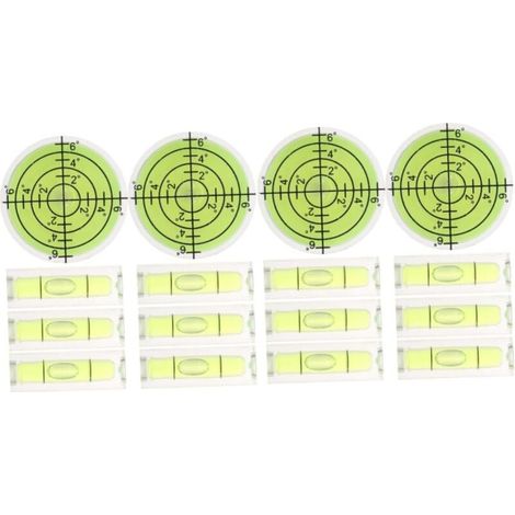 Cadres Carrés 16 Pièces Petit Niveau à Bulle Niveau De Poche Outil De Nivellement Niveaux à Bulle Circulaires Niveaux à Bulle De Caméra Une Seule Ligne Instrument De Mesure Abdos