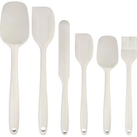 6er Set Silikon Spatel mit Metallkern, Hitzebeständig & Flexibel