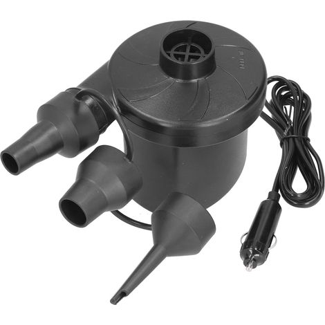 12-V-Luftpumpe, ABS-Gehäuse, elektrische Luftpumpe mit 3 Düsen, leistungsstark und tragbar, für aufblasbare Spielzeugboote (1/5)