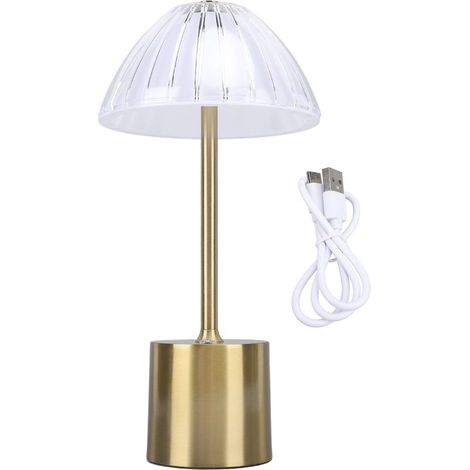 lampe de bureau-Lampe de bureau LED Crystal portable - 3 niveaux de luminosité, contrôle tactile, réglable pour maison, salle à manger (1 lampe) (1/4)