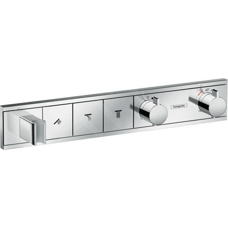 Hansgrohe RainSelect - Mitigeur thermostatique de douche encastré pour 3 sorties, chrome 15356000 (1/4)