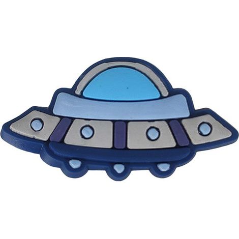 Crocs Emblem Patch Weltraum UFO Schiff Gummi Dekoration Pin 37-24 OS