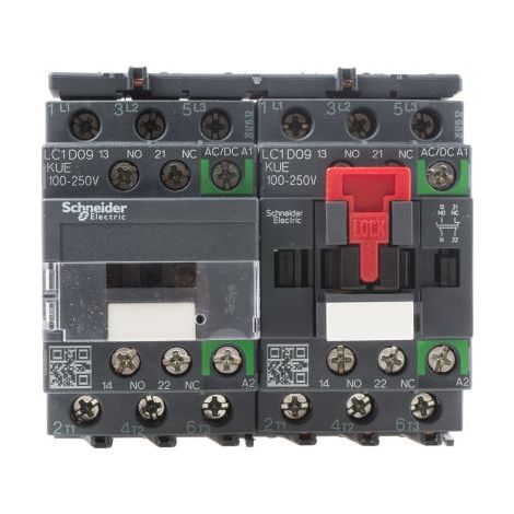 Contacteur inverseur 3P 9A AC-3 ≤440V bobine 100-250V AC/DC - LC2D09KUE