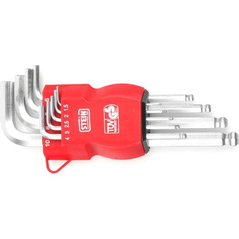 Set di chiavi a brugola con punta a sfera lunga Stein CR-V da 9 pezzi (1/2)