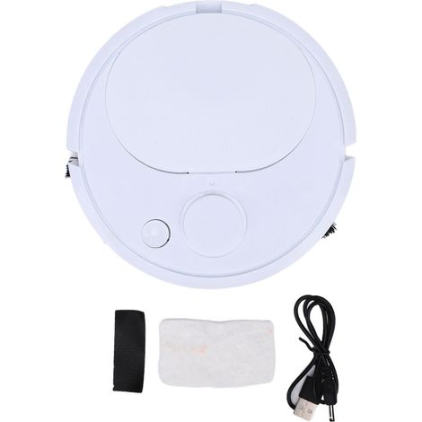 Robot aspirateur Mini évitement automatique chargement USB 3 en 1 balayage intelligent pour parquet en bois tapis blanc (1/5)