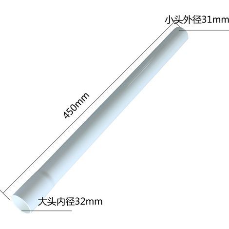 Staubsauger-Zubehör, gerader Verlängerungsrohrverbinder: kleiner Ende Außendurchmesser 31 mm, großer Ende Innendurchmesser 32 mm, weiß. (1/5)